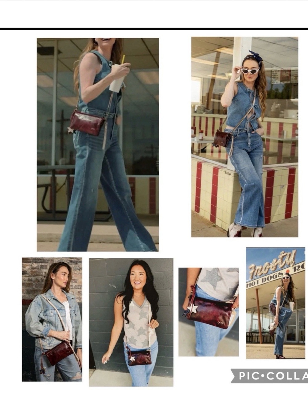 NWT Bed Stu Cadence Wallet Wristlet Crossbody Bag Red Americana Rustic MSRP $198 - Picture 15 of 15